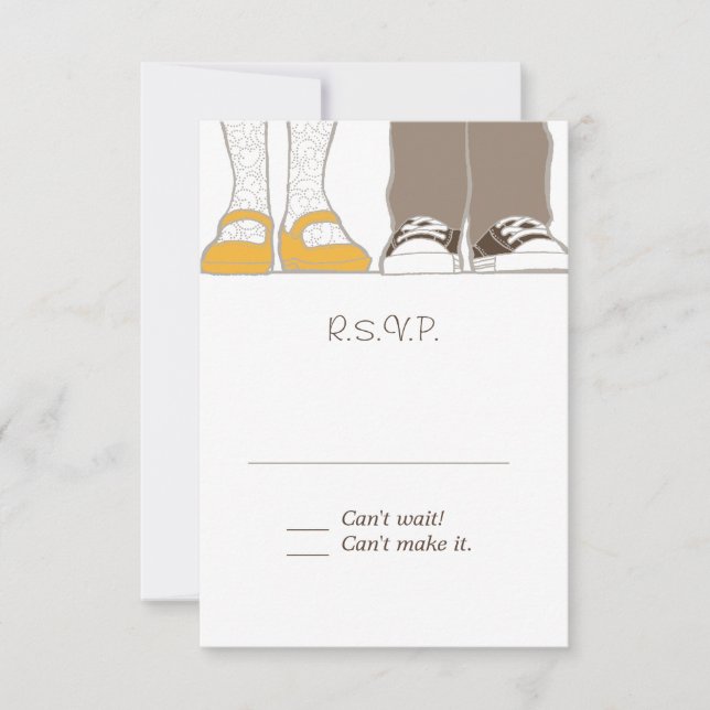 Cartons Réponse Fille Chaussures et Baskets Mariage illustré (Devant)