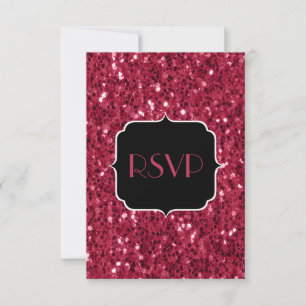 Cartons Réponse Flamme de parties scintillant rose magenta foncé b