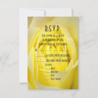 Fleur de rose jaune brillant R.S.V.P