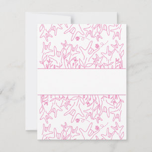 Cartons Réponse Fleur ILY - Nom personnalisé ASL Design