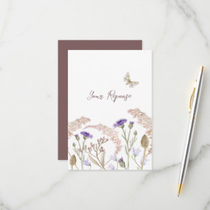 Cartons Réponse Fleur sauvage à fleurs brun mariage de automne sim