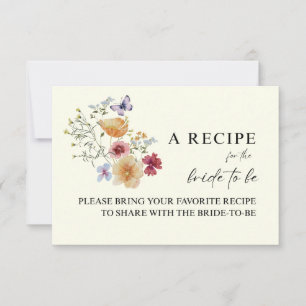 Cartons Réponse Fleur sauvage Boho "Bride to Be" Recette de demand