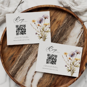 Cartons Réponse Fleur sauvage romantique Fleur Mariage floral