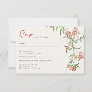 Cartons Réponse Fleur sauvage rose Rose Spring Garland Mariage