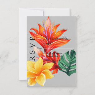 Cartons Réponse Fleur tropicale 