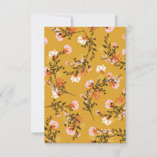 Cartons Réponse Fleurs de fond jaune