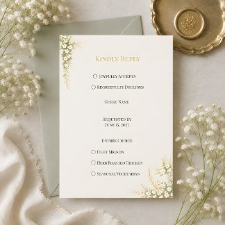 Cartons Réponse Fleurs de Luxe Baby's Breath