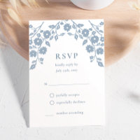 Fleurs folk Bleues Douces De Charme Simple Floral