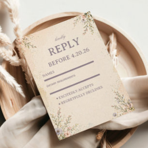 Cartons Réponse Fleurs pastel doux