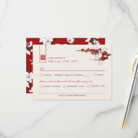 Fleurs rouges de cerisiers Sakura torse Mariage as