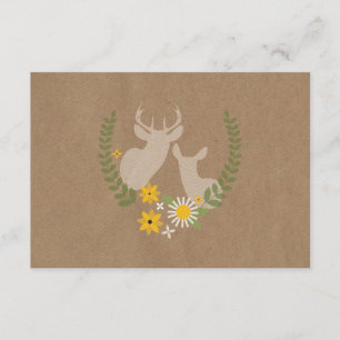 Cartons Réponse Fleurs sauvages et cerfs Brown inspirés par le pap
