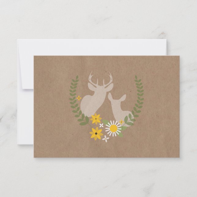 Cartons Réponse Fleurs sauvages et cerfs Brown inspirés par le pap (Devant)