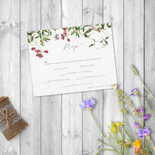 Cartons Réponse Fleurs Sauvages Fantaisistes & Verdure