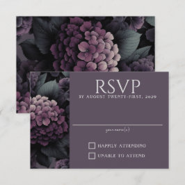 Cartons Réponse Floral Moody violet