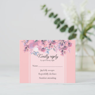 Cartons Réponse Floral rose poussiéreux