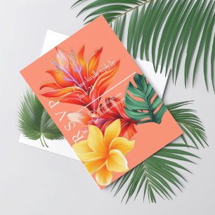 Cartons Réponse Floral tropical