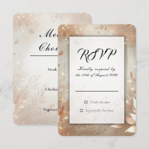 Cartons Réponse Forêt Enchantée Mariage Rosewood Doré