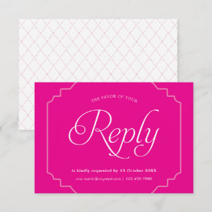 Cartons Réponse Forme Art déco Motif rose-chaud Fuchsia