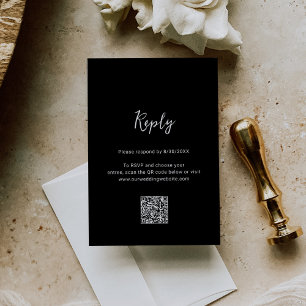 Cartons Réponse Genevieve Black Photo Mariage moderne