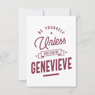 Cartons Réponse Genevieve Nom personnalisé Anniversaire Cadeau