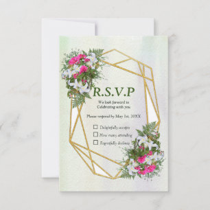 Cartons Réponse Géométrique - Bouquet de fleurs de Parties scintil