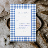 Gingham à carreaux bleus bébé Mariage rustique