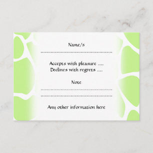Cartons Réponse Girafe Print Pattern à Light Lime Green.