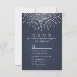 Cartons Réponse Glam argent parties scintillant déco mariage vinta