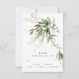 Cartons Réponse Gold Botanical Eucalyptus Élégant paysage