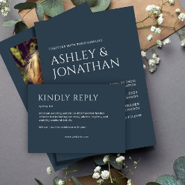 Cartons Réponse Gras minimaliste - Mariage
