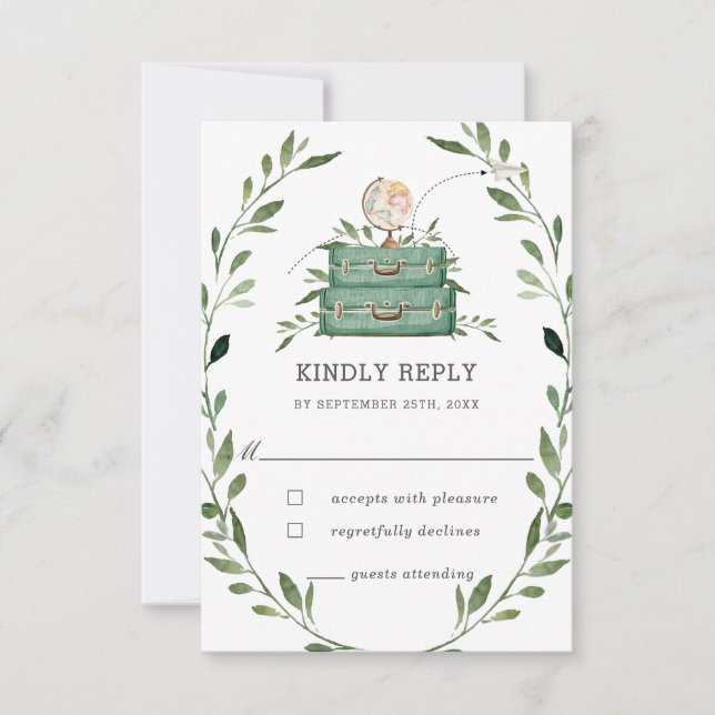 Cartons Réponse Green Adventure Baby shower Adventure Répondre (Devant)
