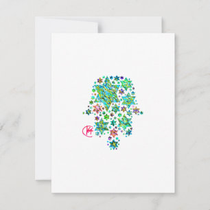 Cartons Réponse Hamsa of Jewish Stars Art
