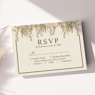 Cartons Réponse Herbe des Pampas Terre Bohème Exotique Mariage