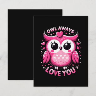 Cartons Réponse Hibou t'aime toujours - Saint-Valentin