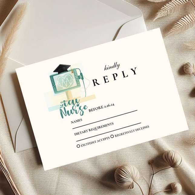 Cartons Réponse ICU Nurse Graduation Party (Créateur téléchargé)