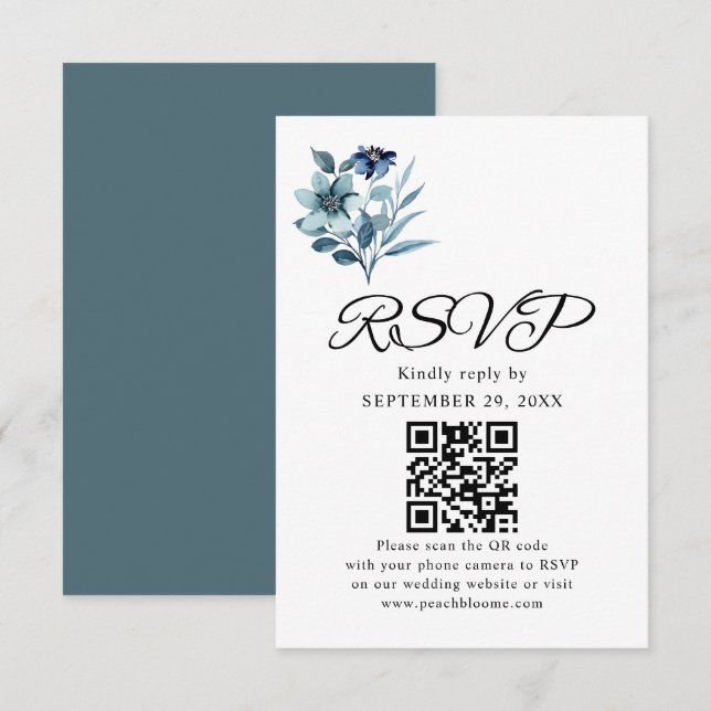 Cartons Réponse illustration aquarelle rustique bouquet floral ble (Devant / Derrière)