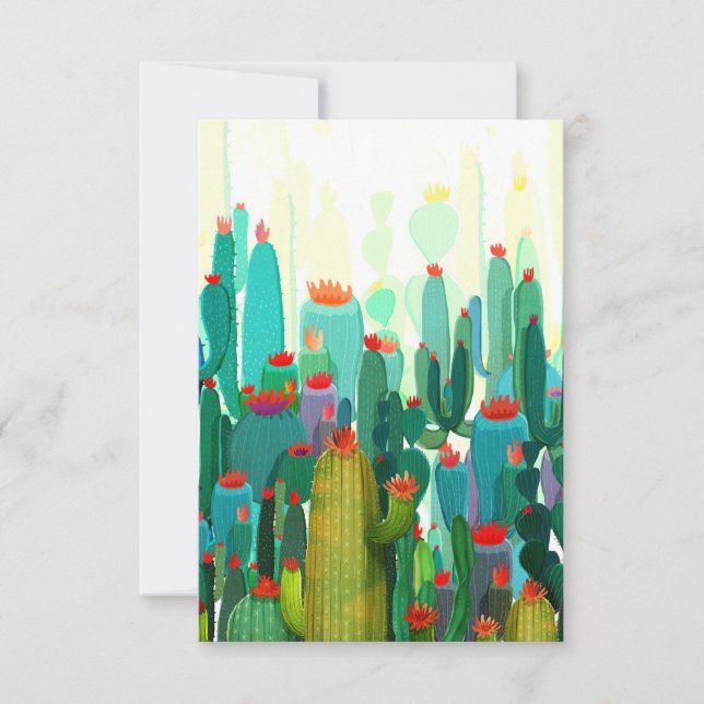 Cartons Réponse Impression Cactus | Beaucoup De Cactus (Devant)