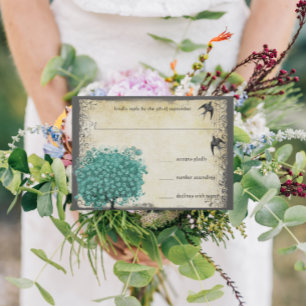 Cartons Réponse Inséparable médiéval vert de l'arbre de coeur Mari