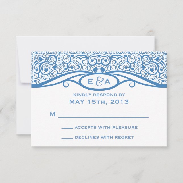 Cartons Réponse Inséparables Vine Motif R.S.V.P. (Devant)