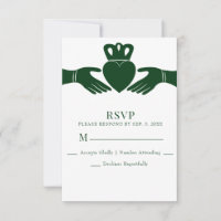 Irlandais Claddagh Ring Simple Graphic Green Maria