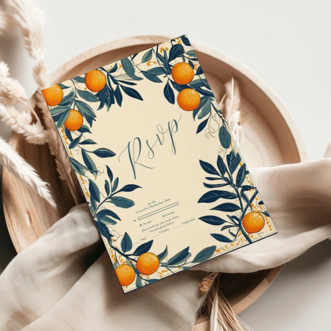 Cartons Réponse Italie méditerranéenne Grèce Lemon Vibrant Mariage (Créateur téléchargé)