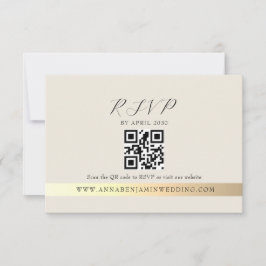 Cartons Réponse Ivory Photo QR Code Wedding