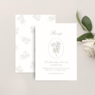 Cartons Réponse Ivory & Sand   Mariage Floral Chic 
