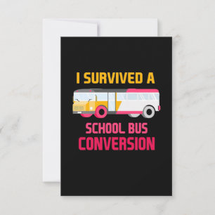 Cartons Réponse J'Ai Survécu À Une Conversion De Bus Scolaire
