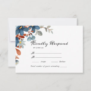 Cartons Réponse Jardin d'été Aquarelle Mariage floral