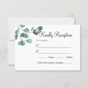 Cartons Réponse Jardin d'été Aquarelle Mariage floral