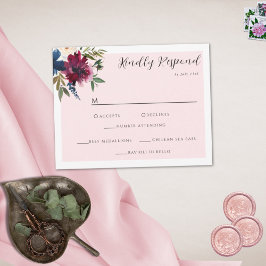 Cartons Réponse Jardin enchanté Rose Blush Burgundy Navy