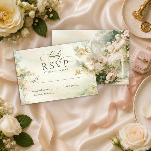 Cartons Réponse Jardin français régence floral romantique