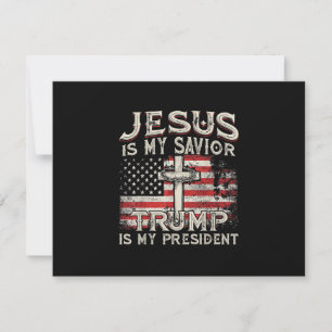 Cartons Réponse Jésus Est Mon Sauveur Trump Est Mon Président Amér