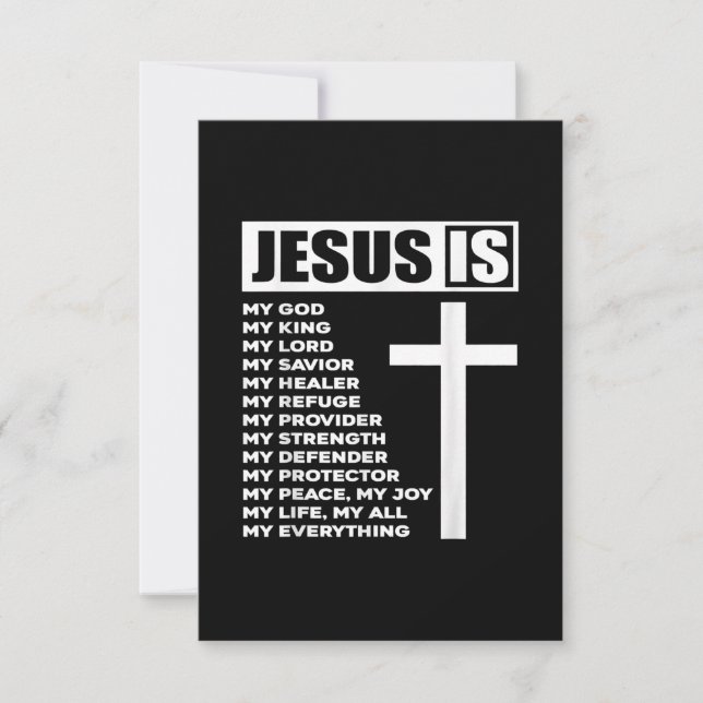 Cartons Réponse Jésus Love | Jesus Is My God My King My Everything (Devant)